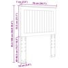 vidaXL T&ecirc;te de lit avec t&ecirc;te de lit Gris b&eacute;ton 75 cm Bois d'ing&eacute;nierie