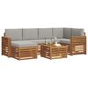 vidaXL Ensemble de canap&eacute; d'angle 7 pcs Gris Naturel et Clair