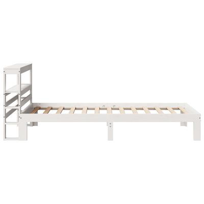 vidaXL Cadre de lit avec tête de lit sans matelas blanc 90x200 cm