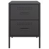 vidaXL Table de chevet noir 36x39x50,5 cm acier