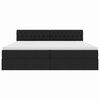 vidaXL Lit avec rangement et LED Noir 200 x 200 cm Polyester