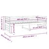 vidaXL Lit de jour sans matelas marron miel 80x200 cm bois pin massif