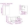 vidaXL Ensemble meuble TV Montage mural 2 pcs Noir Bois d'ing&eacute;nierie