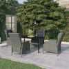 vidaXL Ensemble &agrave; manger de jardin 5 pcs Gris clair