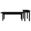 vidaXL Ensemble de tables basses 2 pcs Noir Bois massif de pin