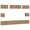 vidaXL Ensemble meuble TV 8 pc Ch&ecirc;ne artisanal Bois d'ing&eacute;nierie