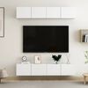 vidaXL Meubles TV 4 pcs Blanc 80x30x30 cm Bois d'ing&eacute;nierie