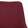 vidaXL Chaises pivotantes &agrave; manger lot de 4 rouge bordeaux tissu