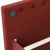 vidaXL Lit avec matelas et &eacute;clairage USB Rouge bordeaux Tissu 90x200cm