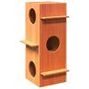 vidaXL Maison pour chat cire marron 43x43x90 cm bois de pin massif