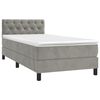 vidaXL Sommier &agrave; lattes de lit avec matelas et LED Gris clair 80x200cm