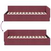 vidaXL Cadre de lit d'angle Bordeaux 80 cm x 200 cm Velours