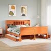 vidaXL Lit biblioth&egrave;que sans matelas cire marron 100x200 cm pin massif