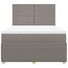 vidaXL Sommier &agrave; lattes de lit avec matelas Taupe 160x200 cm Tissu
