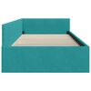 vidaXL Cadre de lit d'angle avec t&ecirc;te de lit Turquoise 90 cm x 190 cm
