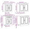 vidaXL Ensemble d'armoires de cuisine 4 pcs Kalmar bois d'ing&eacute;nierie