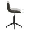 vidaXL Chaise pivotante &agrave; manger Gris fonc&eacute; Velours