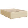 vidaXL Sommier &agrave; lattes de lit avec matelas Cr&egrave;me 140x190 cm Tissu
