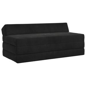 vidaXL Canap&eacute;-lit pliable Noir 120 x 60 x 49 cm Tissu