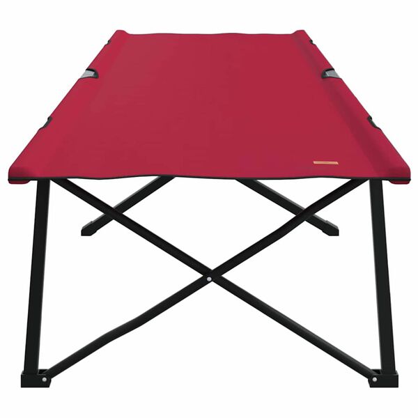 vidaXL Lit de camping pliant Rouge 206 x 76 x 74 cm Tissu Oxford