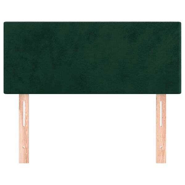 vidaXL T&ecirc;te de lit Vert fonc&eacute; 90x5x78/88 cm Velours