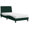 vidaXL Lit avec matelas vert fonc&eacute; 90x190 cm velours