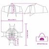 vidaXL Tente Tipi avec toit Bleu et gris 492 x 492 x 275 cm tissu