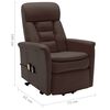 vidaXL Fauteuil de massage Marron Similicuir
