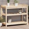 vidaXL Table de rempotage avec &eacute;tag&egrave;res 108x45x86,5 cm bois massif pin