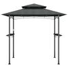 vidaXL Gazebo BBQ et étagères latérales anthracite 240x150x243cm acier