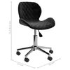 vidaXL Chaise pivotante de salle &agrave; manger Noir Velours