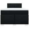 vidaXL Sommier &agrave; lattes de lit avec matelas noir 120x190 cm tissu