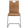 vidaXL Chaises &agrave; manger lot de 2 marron similicuir