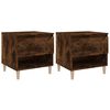 vidaXL Tables de chevet 2 pcs Ch&ecirc;ne fum&eacute; 50x46x50 cm Bois d&rsquo;ing&eacute;nierie