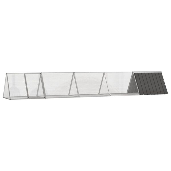 vidaXL Clapier Anthracite 504,5x80,5x71 cm Acier galvanis&eacute;