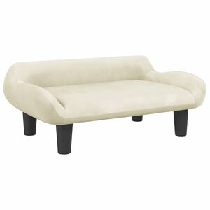 vidaXL Lit pour chien cr&egrave;me 70x40x24 cm velours