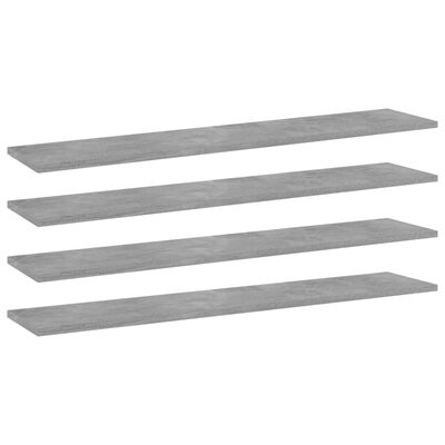 vidaXL Panneaux de bibliothèque 4 pcs gris béton bois d’ingénierie