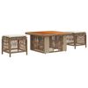 vidaXL Ensemble de salle &agrave; manger pour jardin 3 pc Beige et cr&egrave;me
