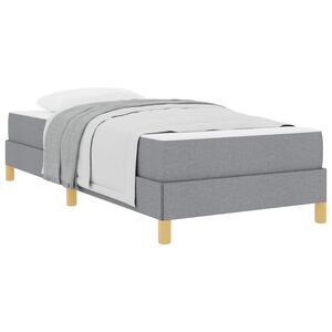 vidaXL Lit &agrave; ressorts avec matelas Gris clair 80 x 200 cm tissu