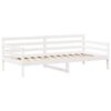 vidaXL Ensemble de lit de jour et de banc et toit sans matelas blanc