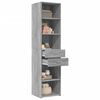 vidaXL Buffet haut sonoma gris 45x42,5x185 cm bois d'ing&eacute;nierie
