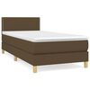 vidaXL Sommier &agrave; lattes de lit avec matelas Marron fonc&eacute; 80x200 cm