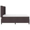 vidaXL Lit &agrave; ressort LED avec matelas Marron fonc&eacute; 140 x 190 cm tissu