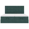 VidaXL Cadre de lit ottoman avec matelas vert foncé 180x200cm velours