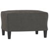 vidaXL Canap&eacute; &agrave; 3 places avec repose-pieds Gris fonc&eacute; 180 cm Velours