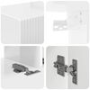 vidaXL Ensemble meuble TV 4 pcs Blanc brillant Bois d'ing&eacute;nierie