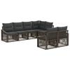 vidaXL Ensemble de canap&eacute; de jardin 7 pc 7-Nombre de places Gris
