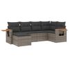 vidaXL Salon de jardin 6 pcs avec coussins gris r&eacute;sine tress&eacute;e