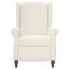 vidaXL Fauteuil de massage inclinable beige microfibre