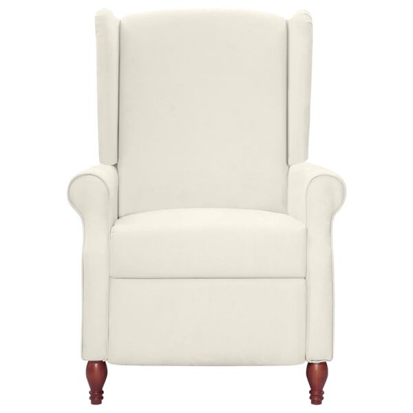 vidaXL Fauteuil de massage inclinable beige microfibre